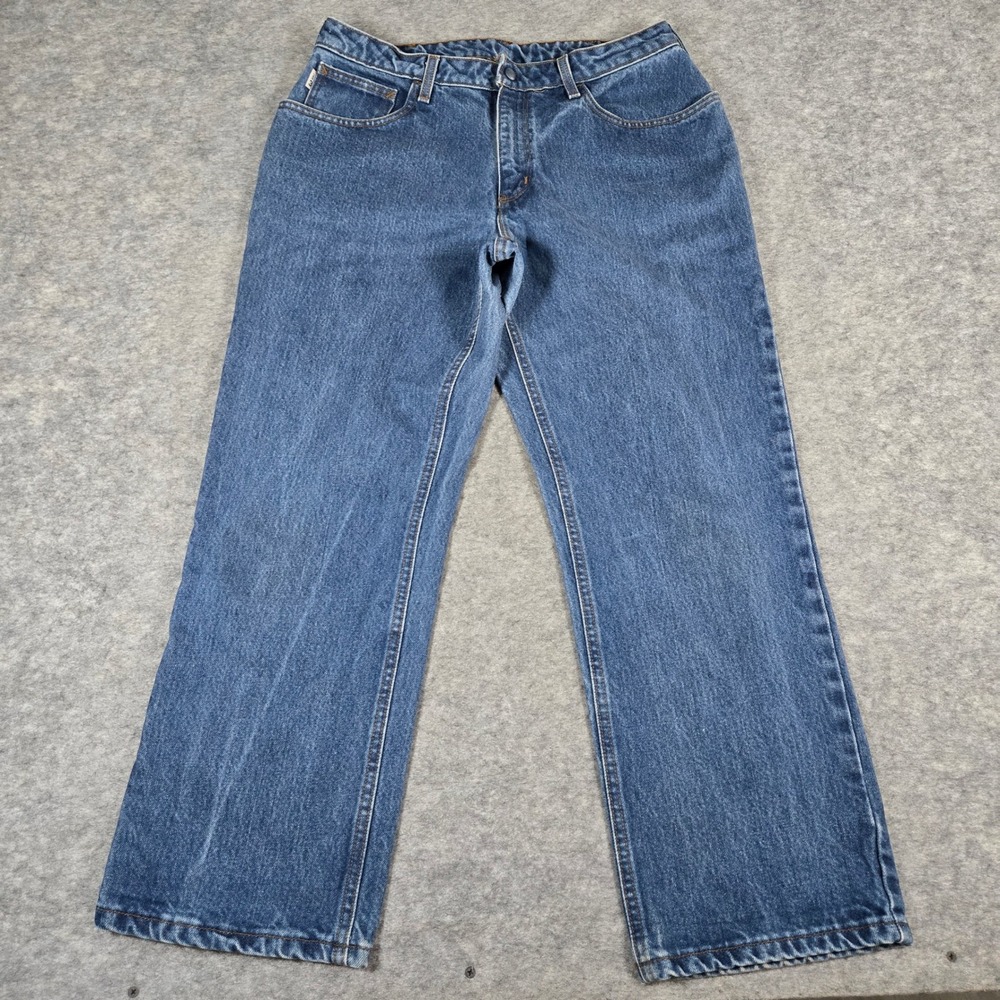 Carhartt Women Blue FR Flame Resistant Straight Leg Work Jeans 14 X 28